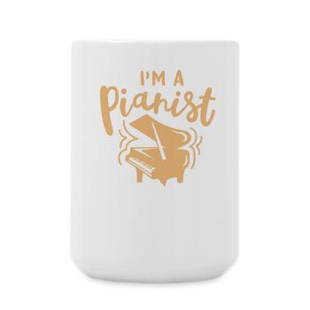Pianist Klavierspieler - Große Tasse 440 ml - Weiß - Vorne
