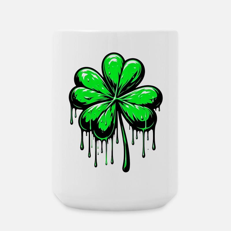 Trèfle à quatre feuilles - Grande tasse 440 ml - blanc