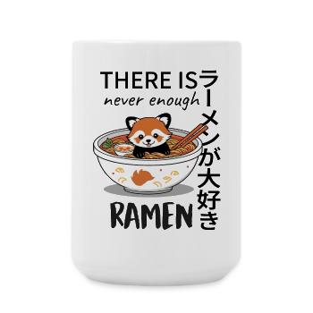 Roter Panda in Ramen Bowl – Lustiges Ramen Design - Große Tasse 440 ml - Weiß - Vorne