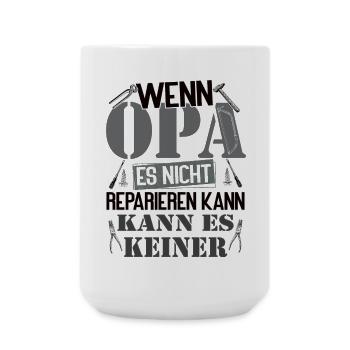 Si grand-père ne peut pas le réparer, personne ne le peut - Grande tasse 440 ml - blanc - Devant