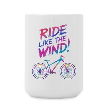 Vibrant Windsurf Bicycle Illustration - Large Mug 440 ml - white - Front