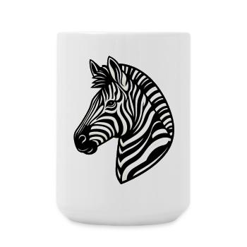 Zebra - Große Tasse 440 ml - Weiß - Vorne