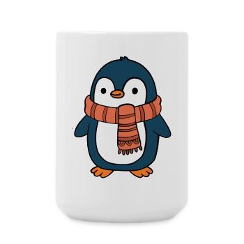 Pinguin - Große Tasse 440 ml - Weiß - Vorne