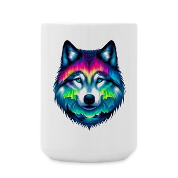 Wolf - Große Tasse 440 ml - Weiß - Vorne