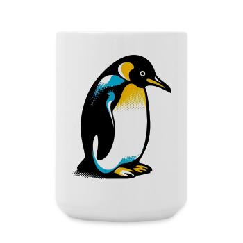 Pinguin - Große Tasse 440 ml - Weiß - Vorne