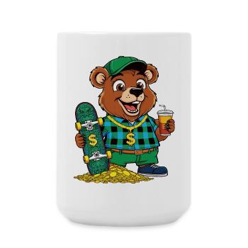 Cool Skater Bear - Large Mug 440 ml - white - Front