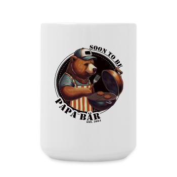Soon to be Papa Bear EST 2024 - Große Tasse 440 ml - Weiß - Vorne