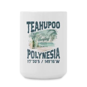 Teahupoo Polynesien Tahiti - Große Tasse 440 ml - Weiß - Vorne