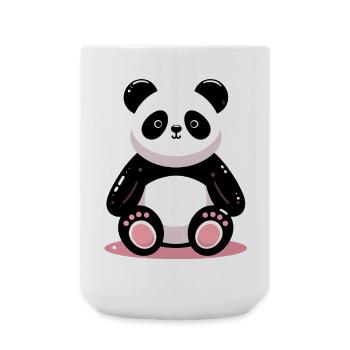 Panda - Große Tasse 440 ml - Weiß - Vorne