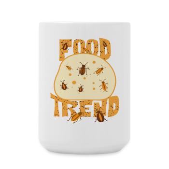 Pain aux insectes - Grande tasse 440 ml - blanc - Devant
