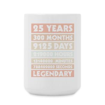 25 years legendary - (legendär), Jubiläum, Firma - Large Mug 440 ml - white - Front