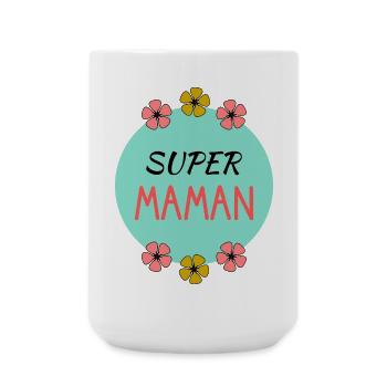 BONNE FÊTE. BONNE FÊTE MAMAN. MAMAN. FÊTE - Grande tasse 440 ml - blanc - Devant