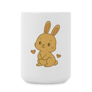 Hase Häschen Frühling Sommer Ostern Garten - Große Tasse 440 ml - Weiß - Vorne