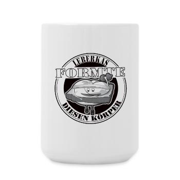 Leberkas formte diesen Body. - Große Tasse 440 ml - Weiß - Vorne