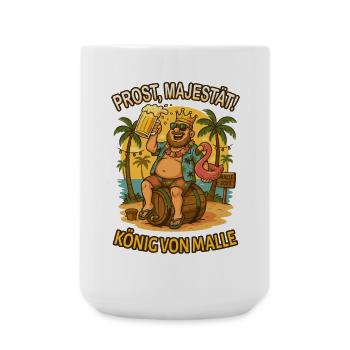 Mallorca Malle 2025 Bierkönig Party - Große Tasse 440 ml - Weiß - Vorne