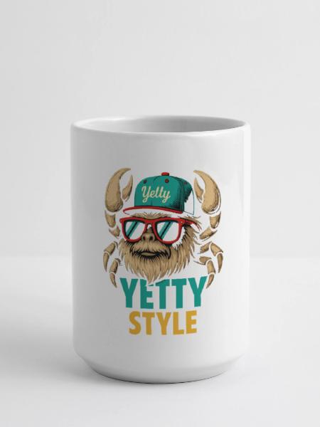 Graphisme Yeti Style Yetty - Grande tasse 440 ml - blanc - Devant