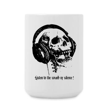 Sound of silence - Große Tasse 440 ml - Weiß - Vorne
