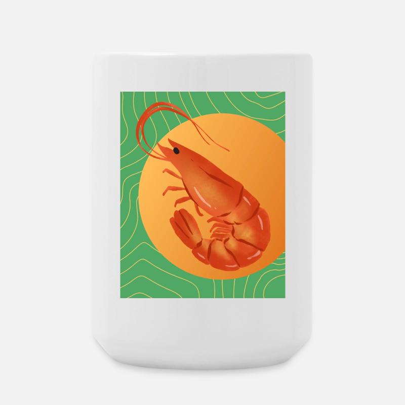 Maximalist Shrimp - Große Tasse 440 ml - Weiß