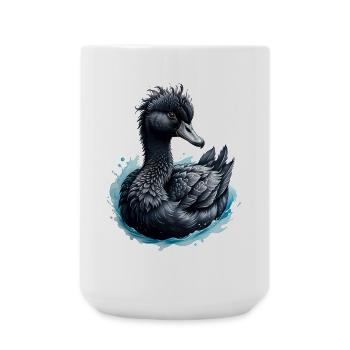 Der schwarze Schwan und die blaue Rose - Große Tasse 440 ml - Weiß - Vorne
