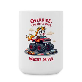 Monster Truck Licorne - Grande tasse 440 ml - blanc - Devant
