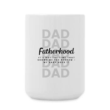 Fatherhood – Tiny Rebel, Big Feelings Dad Design - Große Tasse 440 ml - Weiß - Vorne
