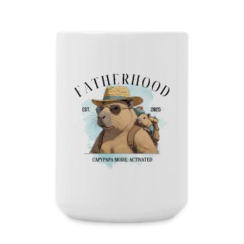 Fatherhood EST. 2025 – Capypapa Mode Activated - Große Tasse 440 ml - Weiß - Vorne