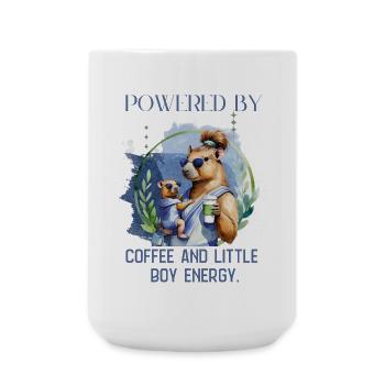 Boy Mom – Calm Energy | Gentle Motherhood - Große Tasse 440 ml - Weiß - Vorne