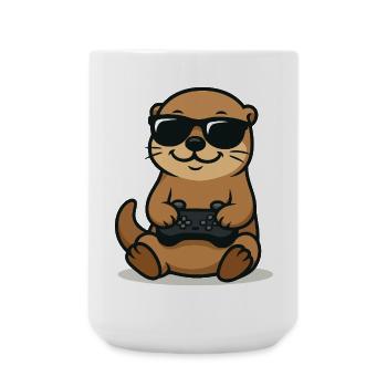 Gaming Otter Vibes - Large Mug 440 ml - white - Front