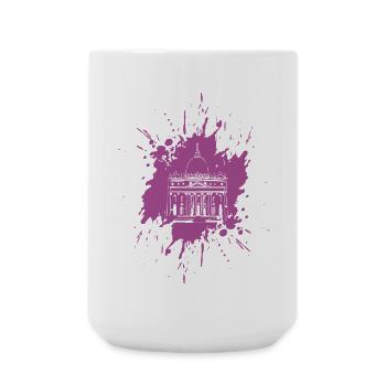 Basilique Saint-Pierre, Vatican, Rome Splash - Grande tasse 440 ml - blanc - Devant