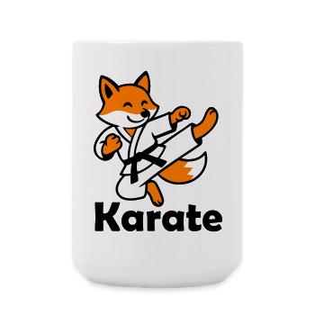Karate Fox - Large Mug 440 ml - white - Front