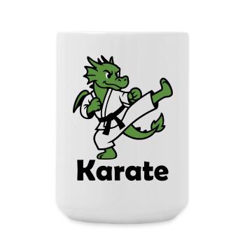 Karate Drache - Große Tasse 440 ml - Weiß - Vorne