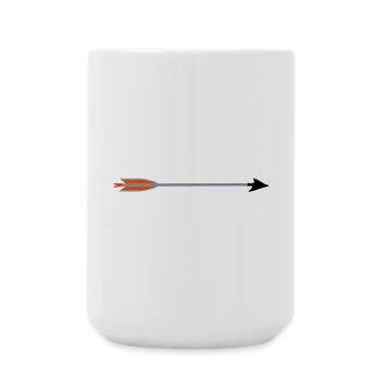 médiévale flèche à l'arc Broadhead par Patjila - Grande tasse 440 ml - blanc - Devant