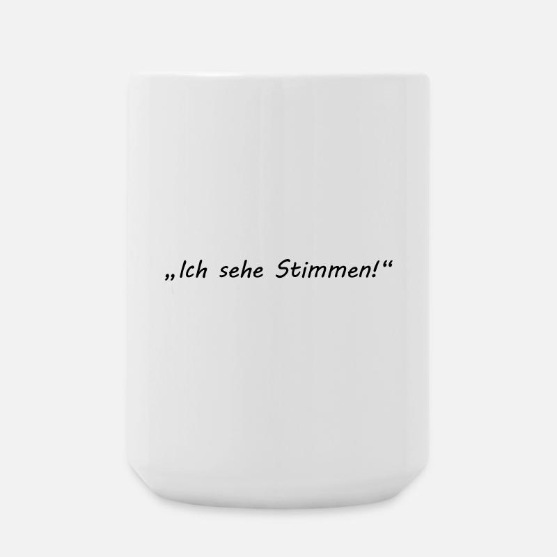 ich sehe stimmen - psycho - Große Tasse 440 ml - Weiß