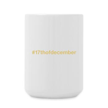 Né le 17 décembre Anniversaire - Grande tasse 440 ml - blanc - Devant