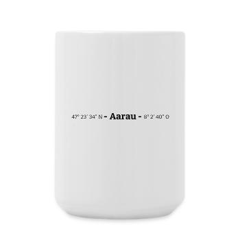 Koordinaten Aarau Kanton Aargau - Große Tasse 440 ml - Weiß - Vorne