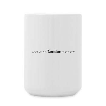 London coordinates - Large Mug 440 ml - white - Front
