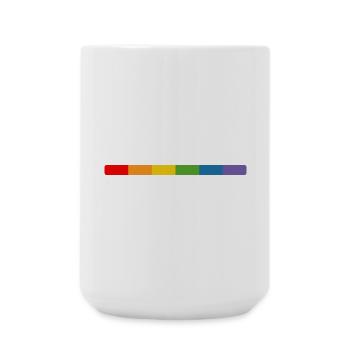 LGBT rainbow tshirt lgbt queer csd tshirt - Large Mug 440 ml - white - Front