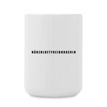 Härzbluetfreiburgerin Kanton Freiburg - Große Tasse 440 ml - Weiß - Vorne