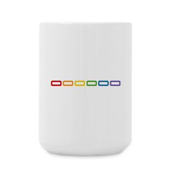 LGBT shirt rainbow for the next CSD. - Large Mug 440 ml - white - Front