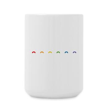 🌈❤️Arc-en-ciel arc-en-ciel🏳️ 🌈 - Grande tasse 440 ml - blanc - Devant