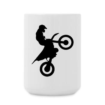 Jump Schwarz - Große Tasse 440 ml - Weiß - Vorne