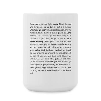 Forever has no end - Large Mug 440 ml - white - Front