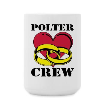 Junggesellenabschied , Polter Crew , JGA (25) - Große Tasse 440 ml - Weiß - Vorne