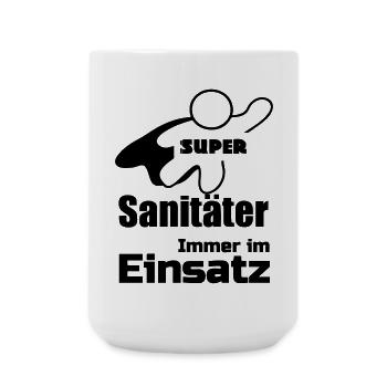Super Sanitäter Geschenk - Große Tasse 440 ml - Weiß - Vorne