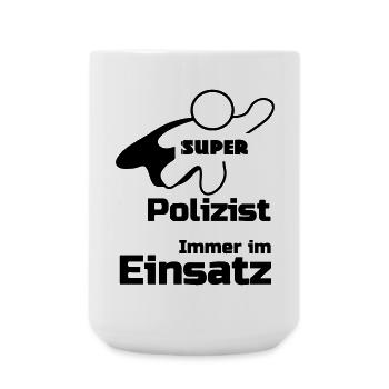 Super Polizist Geschenk - Große Tasse 440 ml - Weiß - Vorne