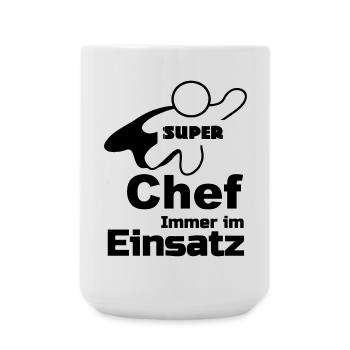 Super Chef Geschenk - Große Tasse 440 ml - Weiß - Vorne