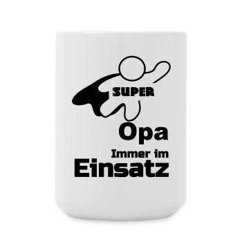 Super Opa Geschenk - Große Tasse 440 ml - Weiß - Vorne