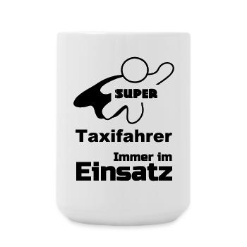 Super Taxifahrer Geschenk - Große Tasse 440 ml - Weiß - Vorne