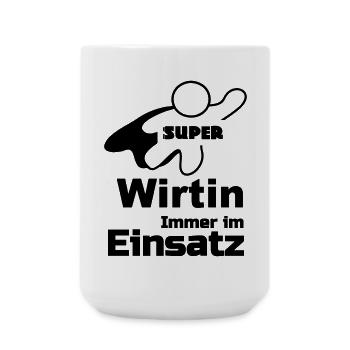 Super Wirtin Geschenk - Große Tasse 440 ml - Weiß - Vorne