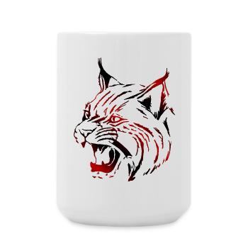 Luchs (03) - Große Tasse 440 ml - Weiß - Vorne